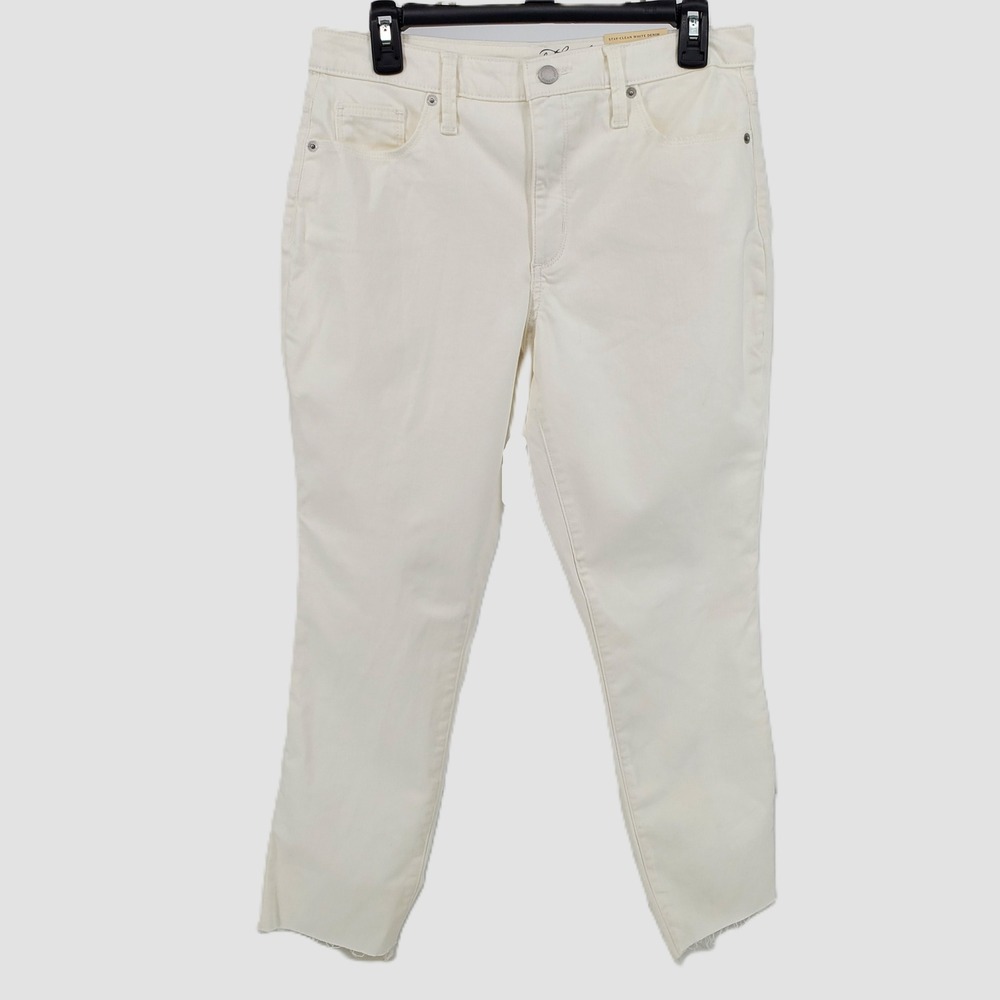 Universal Thread High Rise Skinny Crop Jeans Womens 10 Off White Stay Clean New